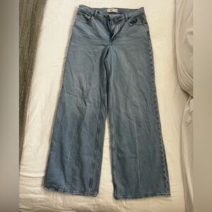 Abercrombie & Fitch Wide-Leg Jeans in Light Blue